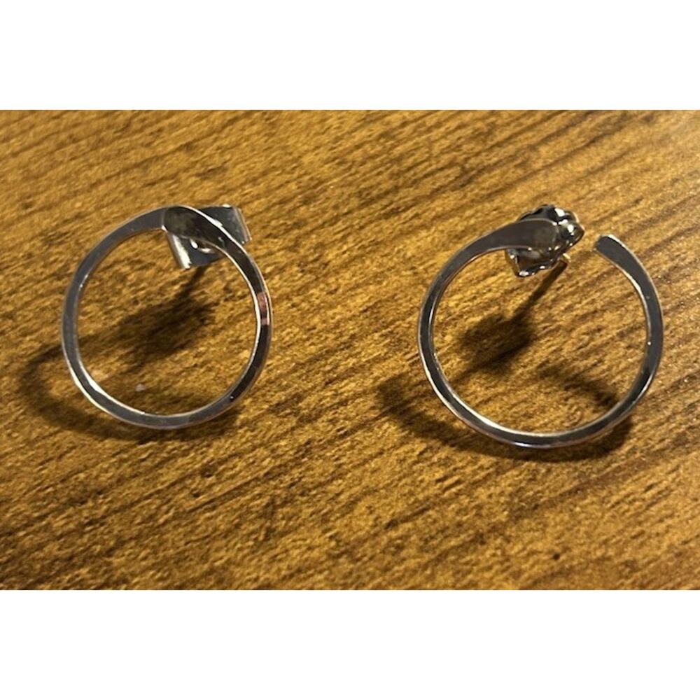 Sterling Silver Minimalist Circle Hoop Earrings Simple Thin Round Everyday 925